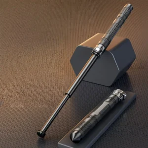 Three-Section Telescopic Baton Walking Stick (Emergency Tip)