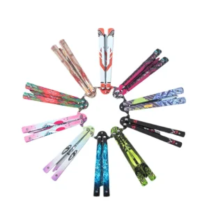Unsharpened butterfly practice knife color butterfly knife outdoor multi-function folding knife swing