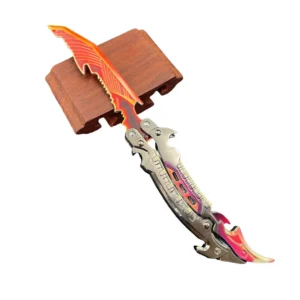Call of Duty game peripheral lightning flame shadow metal butterfly knife unsharpened