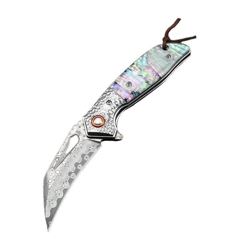 O1CN01YhL1oM1P1kFvnH8MO_2215916341781-0-cib.jpg GT989 Damascus Swiss Knife Folding Knife Outdoor Fruit Knife Pocket Knife Camping Color Shell Folding Knife