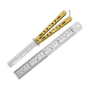 CSGO butterfly knife CS butterfly knife novice practice knife butterfly comb toy practice knife full steel unsharpened