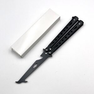 All-steel multifunctional butterfly swing knife unsharpened folding practice knife
