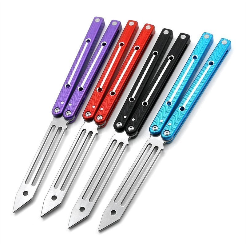 O1CN01kWoKPz1WbeZM3u4r6_2208404882807-0-cib.jpg V4 Butterfly 6061 Aluminum Bright Slot Training Balisong Knife