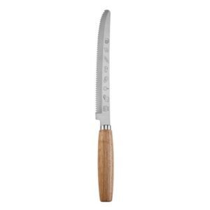 New style serrated knife with rubber wood handle