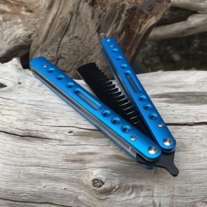Balisong Butterfly Comb Outdoor Camping Practice Comb Ball Bearings, Practice Tools Butterfly Comb