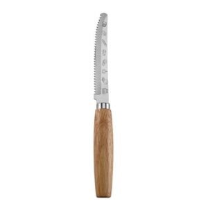 New style serrated knife with rubber wood handle