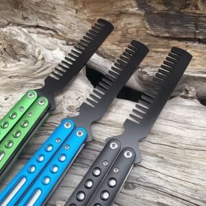 Balisong Butterfly Comb Outdoor Camping Practice Comb Ball Bearings, Practice Tools Butterfly Comb