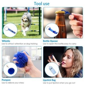Self collection Keychain 11-Piece Aluminum Anti-Wolf Alarm Black+White