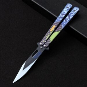 Unsharpened butterfly practice knife color butterfly knife outdoor multi-function folding knife swing