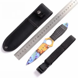 Tethered Skeleton Knife Outdoor High Hardness Army Knife Stainless Steel Small Straight Knife