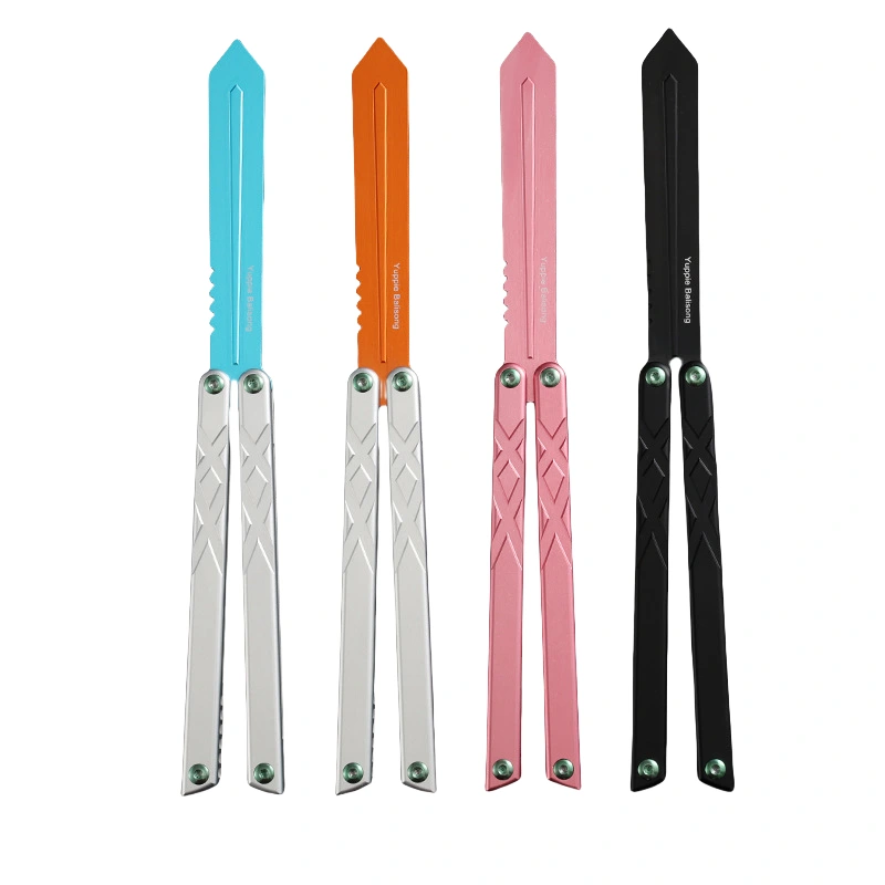 O1CN01yMDNAI1wALDJuq09e_2212462136267-0-cib.webp Swordfish training knife butterfly folding knife swing knife practice unsharpened 7 series butterfly knife