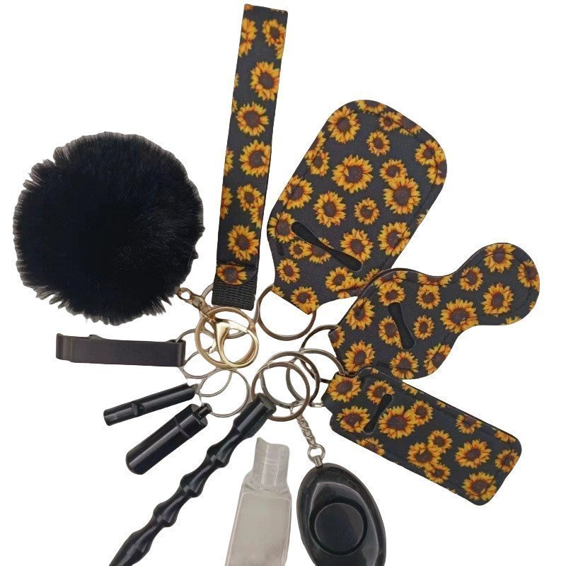 O1CN01yrY5ek2FDyuDWhPDB_968158847-0-cib.jpg Self collection Keychain 11-Piece Aluminum Anti-Wolf Alarm Daisy