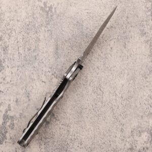 The Advancer Is A Stone Wash, Concave Grinding, Titanium Handle Folding Knife