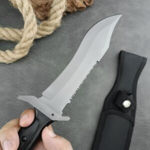 Jungle Wolf Foreign Trade Edition Black Titanium Fixed Blade Knife