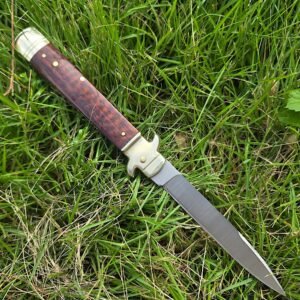 AKC Leverletto Brass Guard Side-Opening Knife