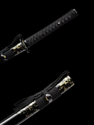 Black Dragon Wave Samurai Fixed Blade Knife