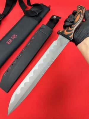 Mad Dog Voodoo Queen Red-Handle Fixed Blade Knife