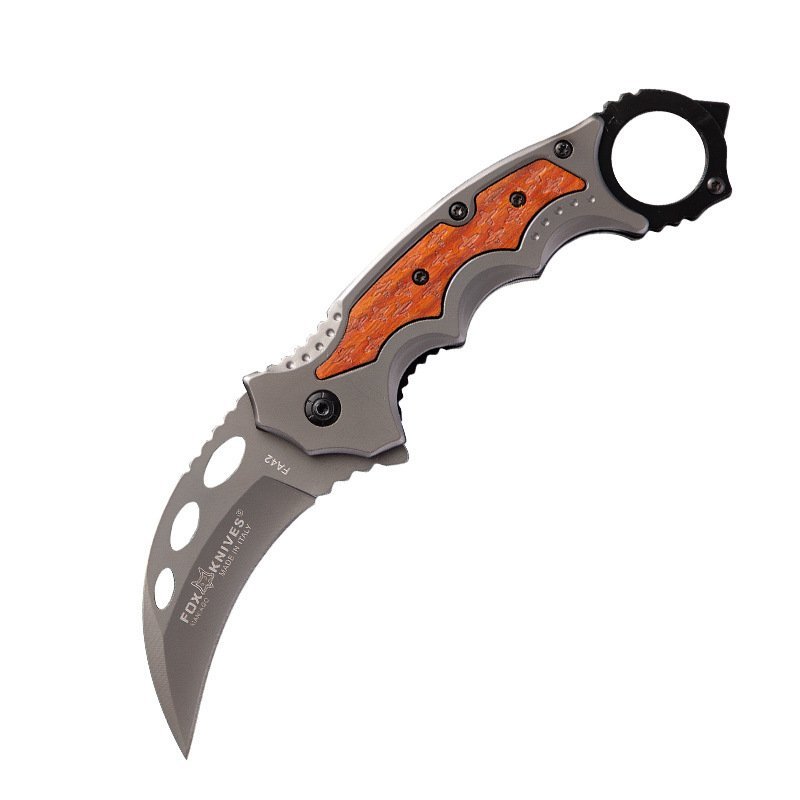 ac174349-8856-4a4c-bca1-3a468cb55e19.jpeg Fox Wood Handles Fold Claws Karambit Knife