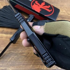 Micro-Tech Hera Goddess All-Black Toothblade OTF Knife