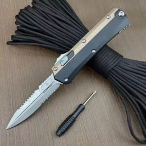 Microtech Snake God Double-Serrated OTF Knife
