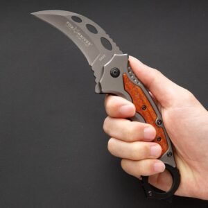 Fox Wood Handles Fold Claws Karambit Knife