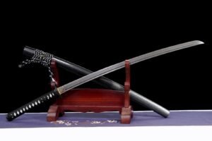 Ghost Handmade Leaf-Pattern Samurai Fixed Blade Knife