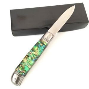 AKC 8-Inch Abalone-Handle Lever Side-Opening Knife