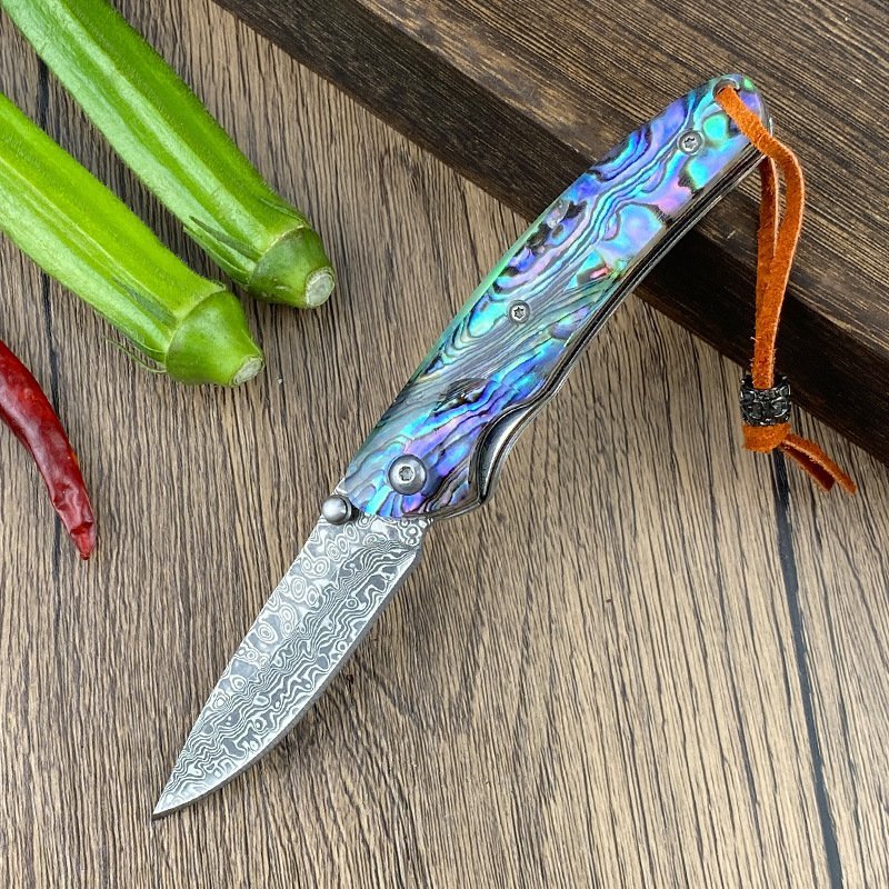bff94d92-1a32-49ef-a3f9-e548220e4e11.jpeg Baobei Is A Big Damascus With A Small Turn Folding Knife