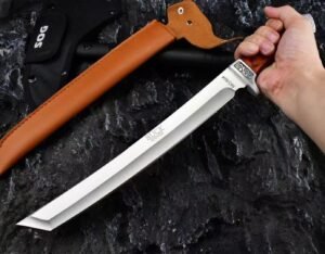 Extended Version Of The Colored Wood Back Fixed Blade Knife