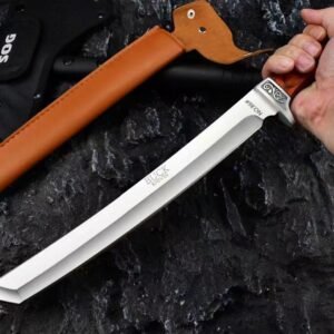 Extended Version Of The Colored Wood Back Fixed Blade Knife