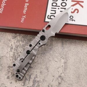 The Advancer Is A Stone Wash, Concave Grinding, Titanium Handle Folding Knife