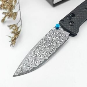 Butterfly 535 Carbon Fiber Damascus Folding Knife