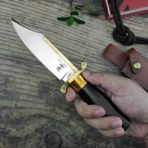 Trumpet With Golden Backs And Straightforward Chess Fixed Blade Knife