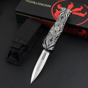 Microtech Hera Goddess Floral Pattern OTF Knife