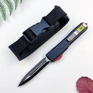 Zinc-handle Microtech Bounty Hunter Black OTF Knife