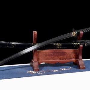 Black Dragon Wave Samurai Fixed Blade Knife