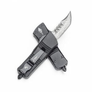 Micro-tech Minilong Damascus OTF Knife
