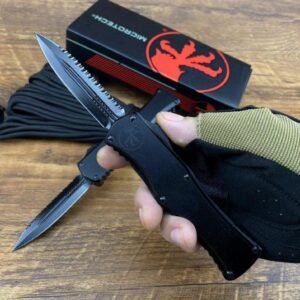 Micro-Tech Hera Goddess All-Black Toothblade OTF Knife