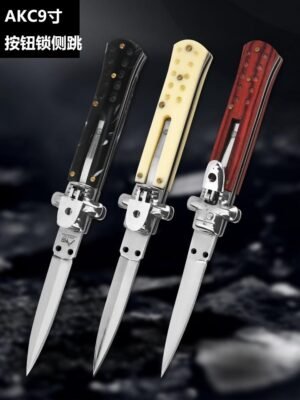 AKC 9-inch Flip Side-Opening Switchblade