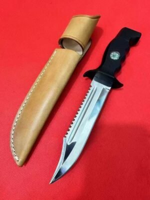 Snow Leopard Combat Straight Action Fixed Blade Knife