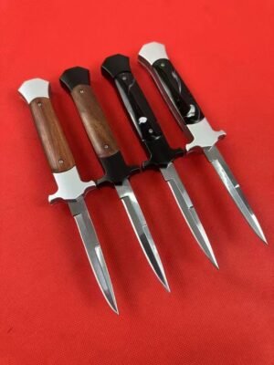 AKC 9-inch Straight-jump Skull Handle Single-edge OTF Knife