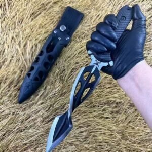 Combined With M48 Spiral Flat Spines Fixed Blade Knife