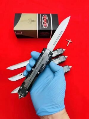 Microtech Transparent UT White Shell OTF Knife