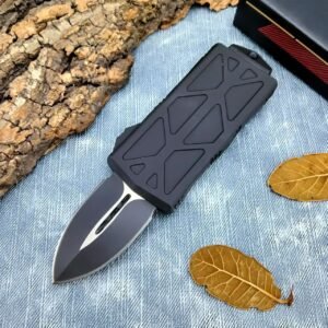 Zinc-handled Microtech Bighead Flying Fish OTF Knife