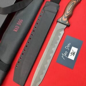 Mad Dog Voodoo Queen Red-Handle Fixed Blade Knife