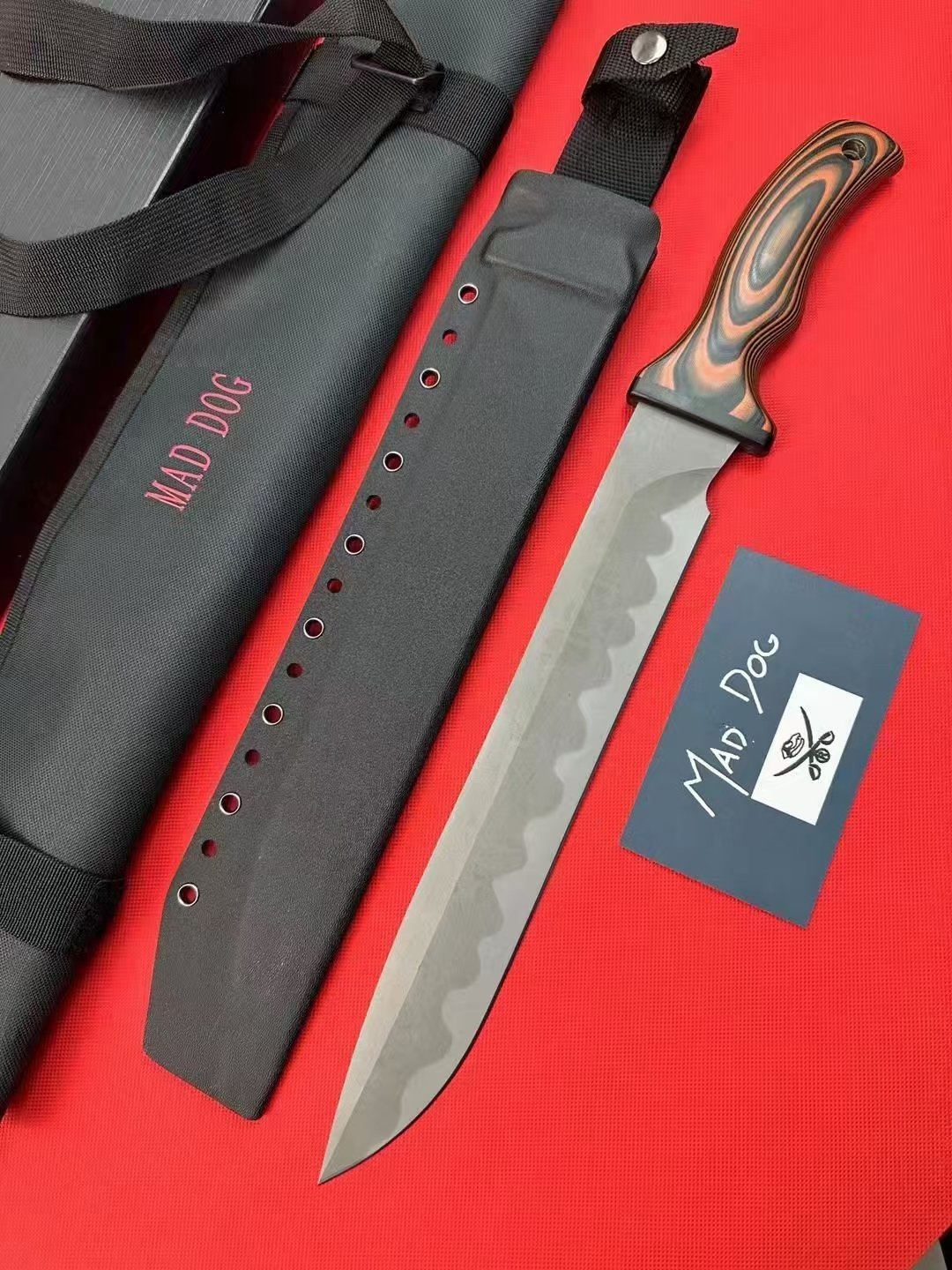 e5264b37-b687-453b-9090-c418ce1ec2db.jpeg Mad Dog Voodoo Queen Red-Handle Fixed Blade Knife