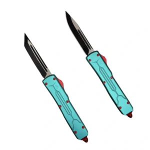 Dual Tone Aluminum Handle OTF Automatic Knife