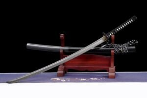 Ghost Handmade Leaf-Pattern Samurai Fixed Blade Knife