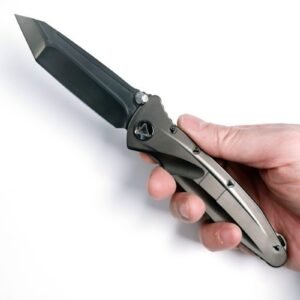 Microtech Delta DLC All Black M390 Titanium Alloy Shunfeng Folding Knife