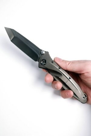Microtech Delta DLC All Black M390 Titanium Alloy Shunfeng Folding Knife
